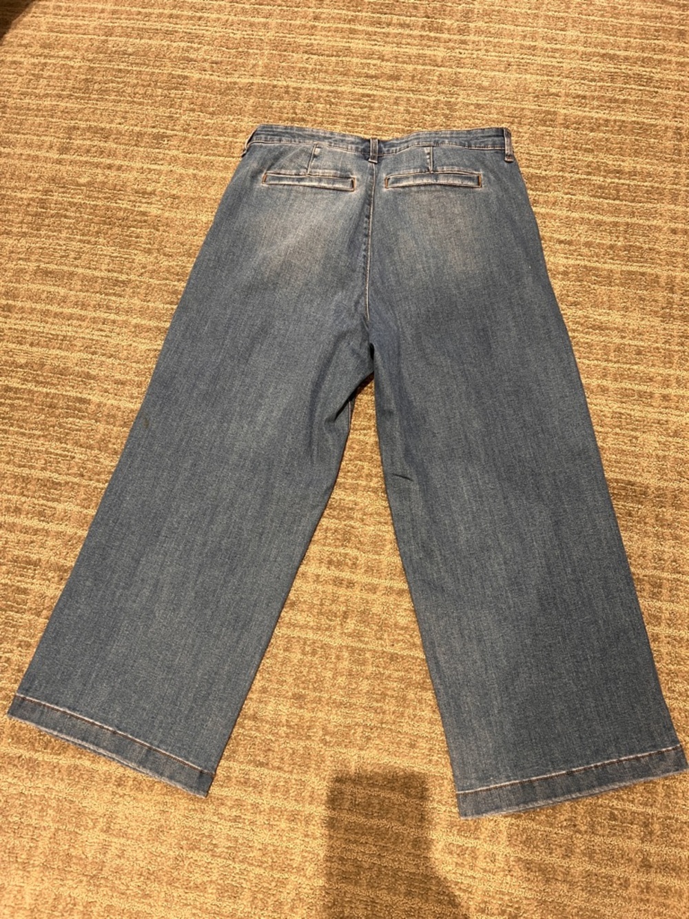 Ella Moss Wide-Leg Cropped Denim Jeans in Medium Blue size 12 - Picture 5 of 6